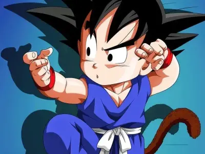 Ảnh Goku chibi cute phong cách Dragon Ball cực hấp dẫn
