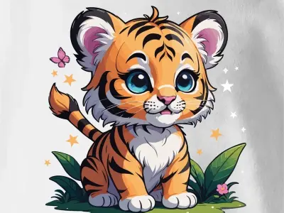 Ảnh hổ chibi sinh động và độc đáo làm say lòng người