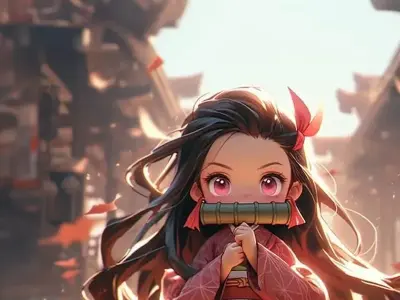Ảnh Nezuko chibi độc đáo và ngộ nghĩnh cho fan anime