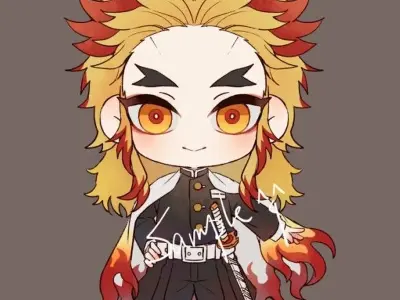 Ảnh Rengoku chibi đẹp mê ly khiến fan Demon Slayer rụng tim