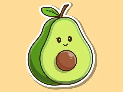 Những bức ảnh trái bơ chibi dễ thương bạn không thể bỏ qua