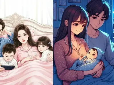 Ảnh Gia đình chibi phong cách hoạt hình cực đáng yêu
