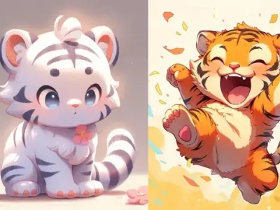 Tổng hợp ảnh Hổ chibi phong cách ngộ nghĩnh siêu cute