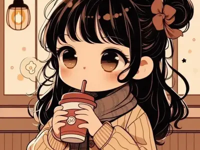 Khám phá hình ảnh chibi uống trà sữa cực dễ thương, siêu hot