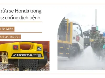 Sử dụng máy rửa xe công nghiệp Honda chống dịch hiệu quả