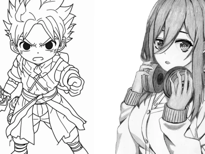 Tranh vẽ nhân vật anime dễ thương nhất và bí mật về tâm lý